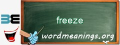 WordMeaning blackboard for freeze